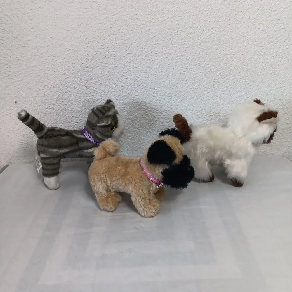 Battat Sofia's Pet Kitty Cat Dog Carrier Bed Bowl Blanket Bones Lot Pink For 18